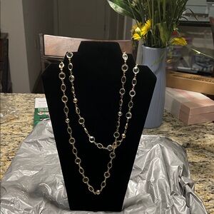 Gold and Clear Chain Necklace